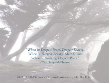 Divine Beauty greeting card back image and quote