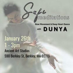 Jan 26 Sufi Meditations with Dunya at Ancient Art in Berkley, MA