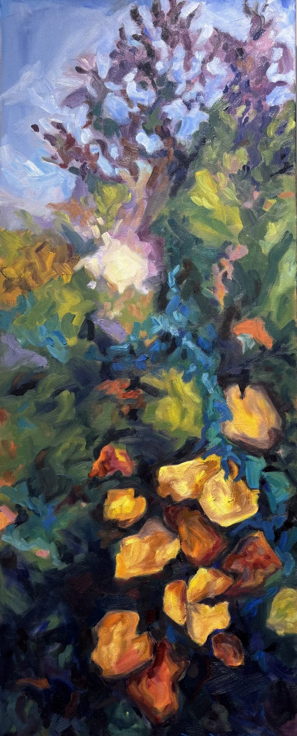 ‘Beach Plums’ 16”x40” oil