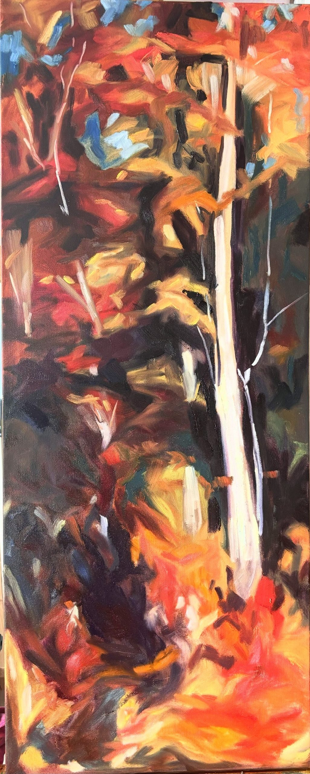 ‘Beckon’ Dunya McPherson 16”x40” oil, Private Collection